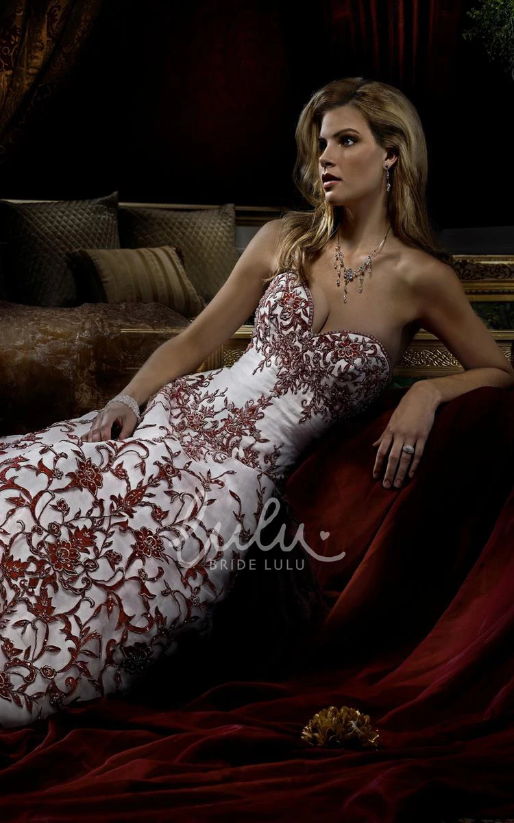 Sweetheart Floor-Length A-Line Wedding Dress with Beading and Ruching Classic Bridal Gown