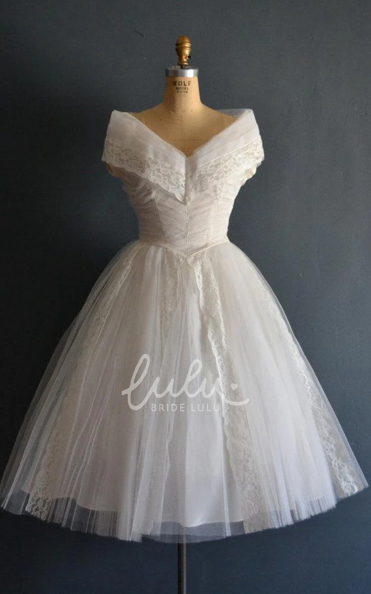 Valenti Short 50s Wedding Dress with Lace