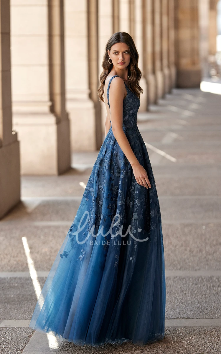 Ethereal Plunging Neckline A-Line Prom Dress Simple Boho Dress