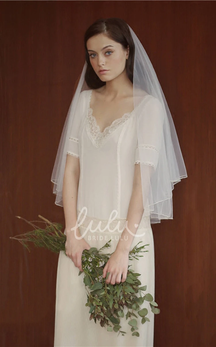 Soft Two Layer Wedding Veil Simple and Elegant Bridal Accessory