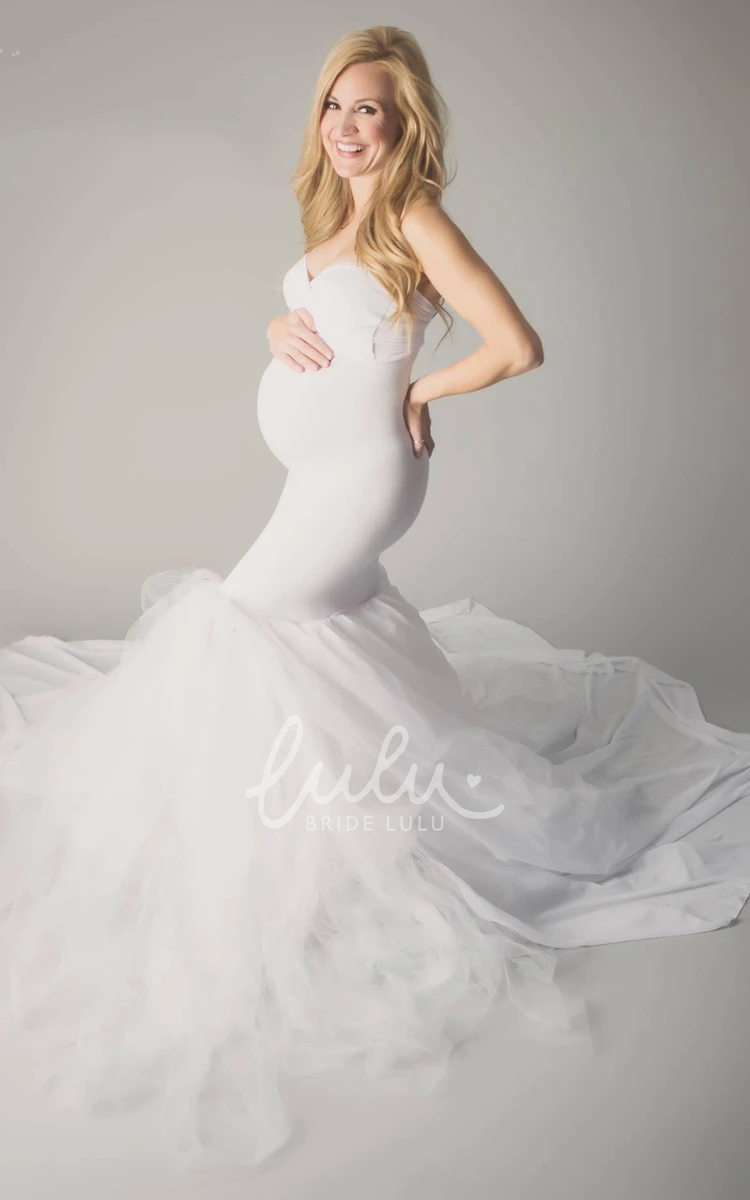 Sleeveless Maternity Mermaid Bridesmaid Dress with Empire Waist