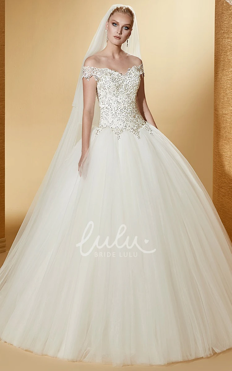 Royal Ball Gown with Beaded Bodice Sweetheart Neckline and Lace-Up Back