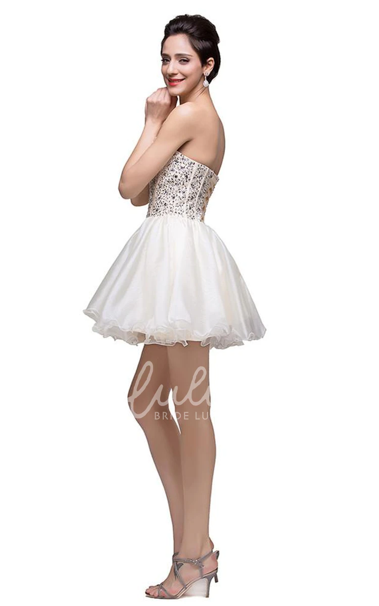 Sweetheart Crystal Prom Dress with Tulle Skirt