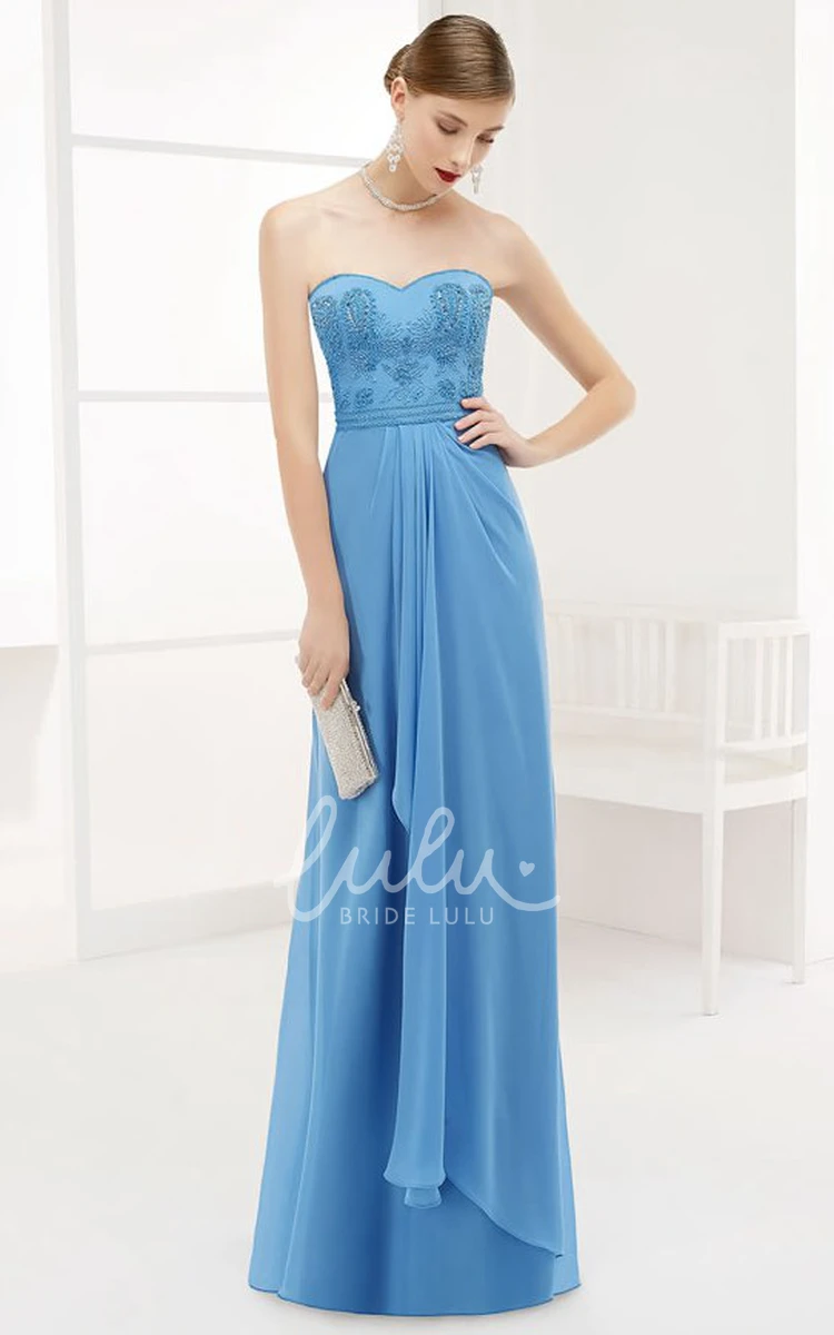 Sweetheart Chiffon Prom Dress with Removable Wrap Top Classy Long Prom Dress