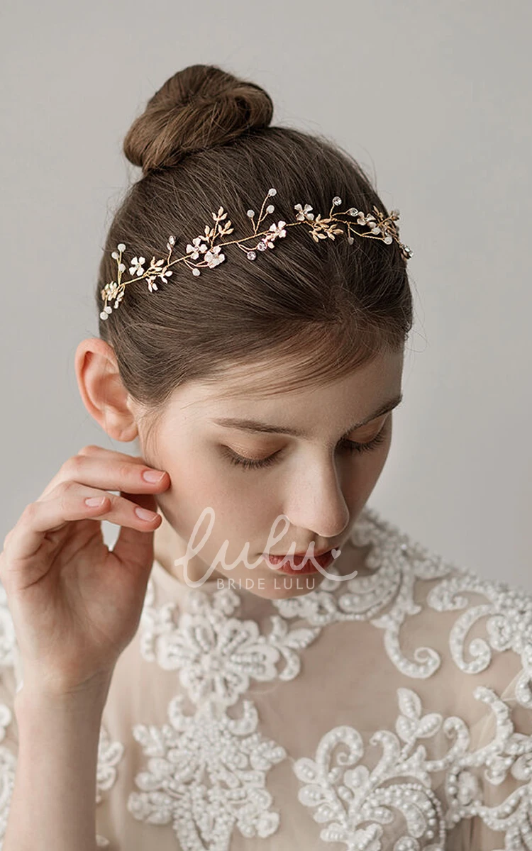 Forest Style Golden Rhinestone Hairbands