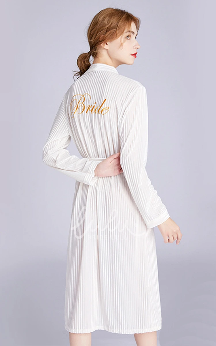 Bride Bridesmaid Embroidery Long Sleeved Robe