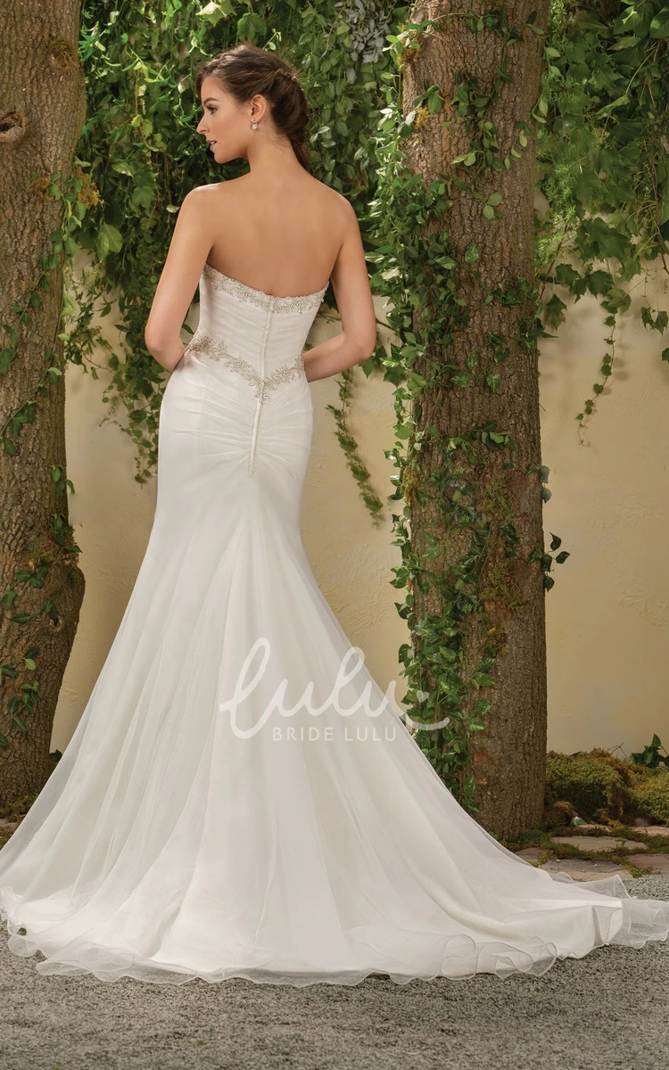 Ruched Mermaid Wedding Dress with Sweetheart Neckline