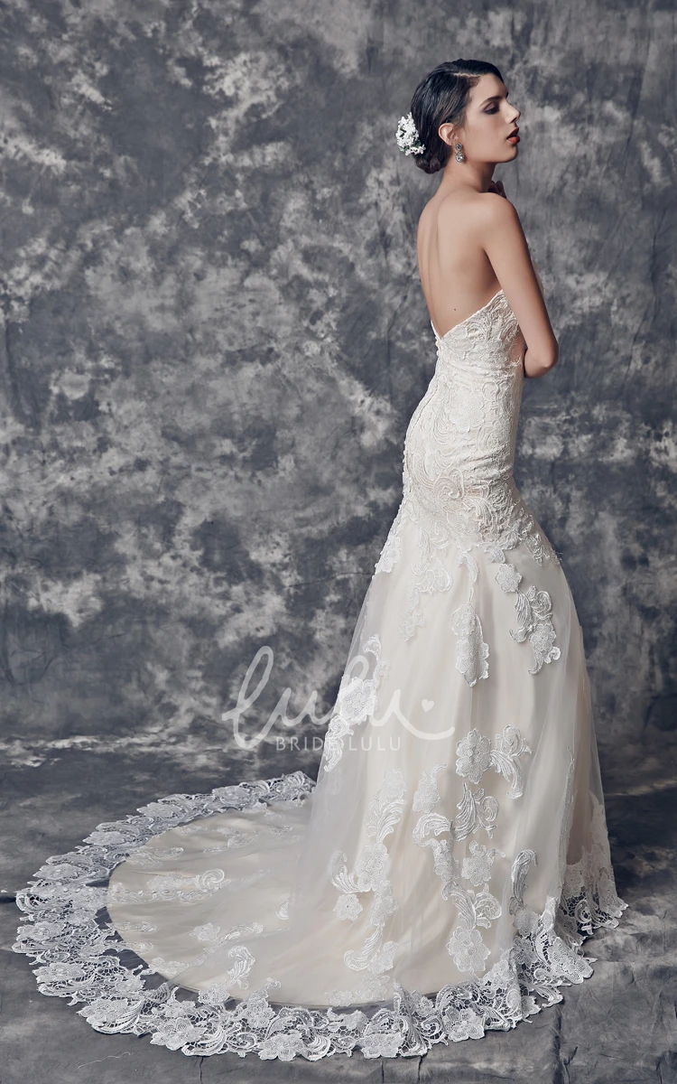 Fit and Flare Lace Wedding Dress with Sweetheart Neckline Elegant and Classy