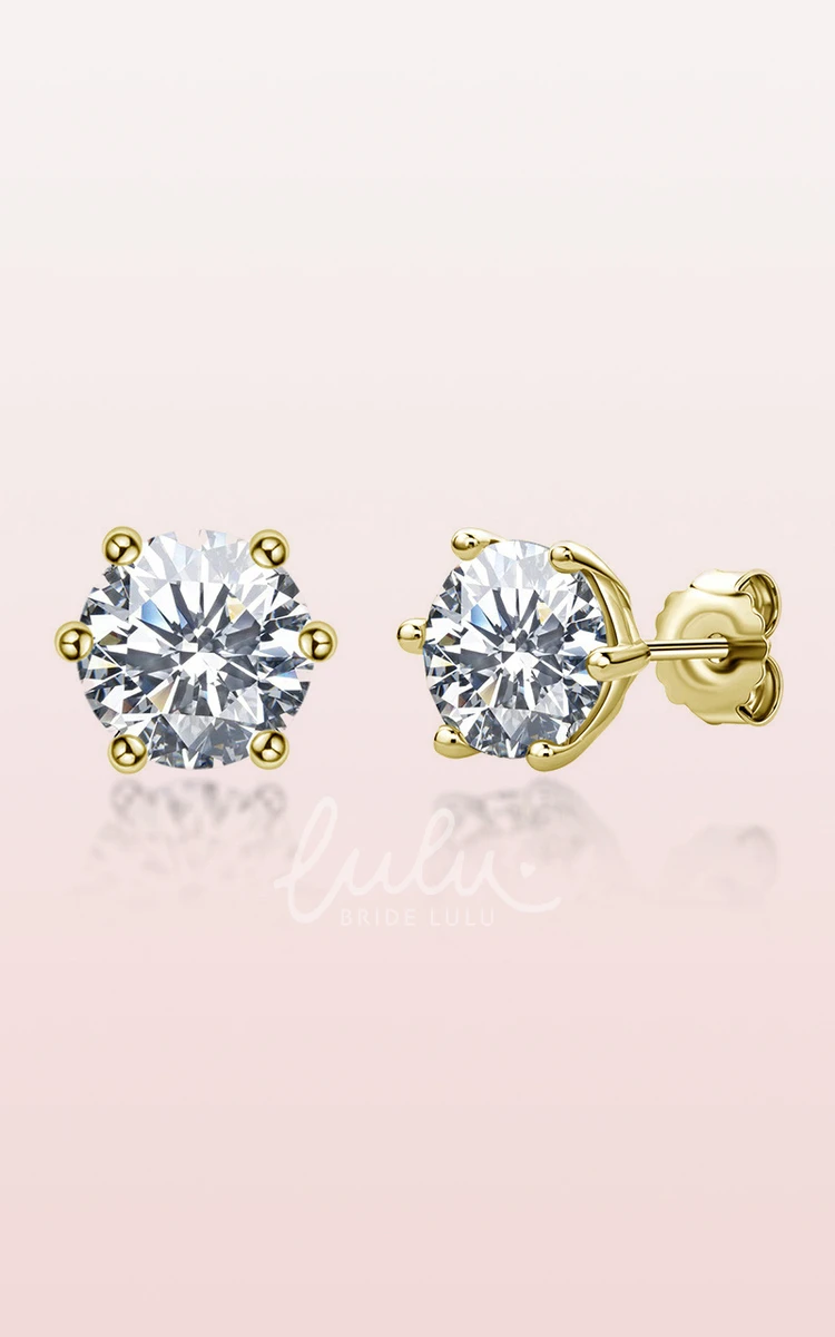 Fine Moissanite Stud Earrings