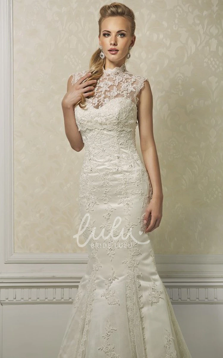 Sweetheart Mermaid Illusion Lace Wedding Dress Elegant Bridal Gown