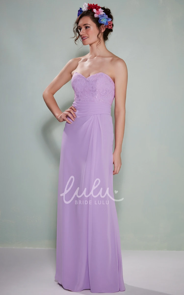 Sweetheart Chiffon Sleeveless Appliqued Bridesmaid Dress Unique Bridesmaid Dress