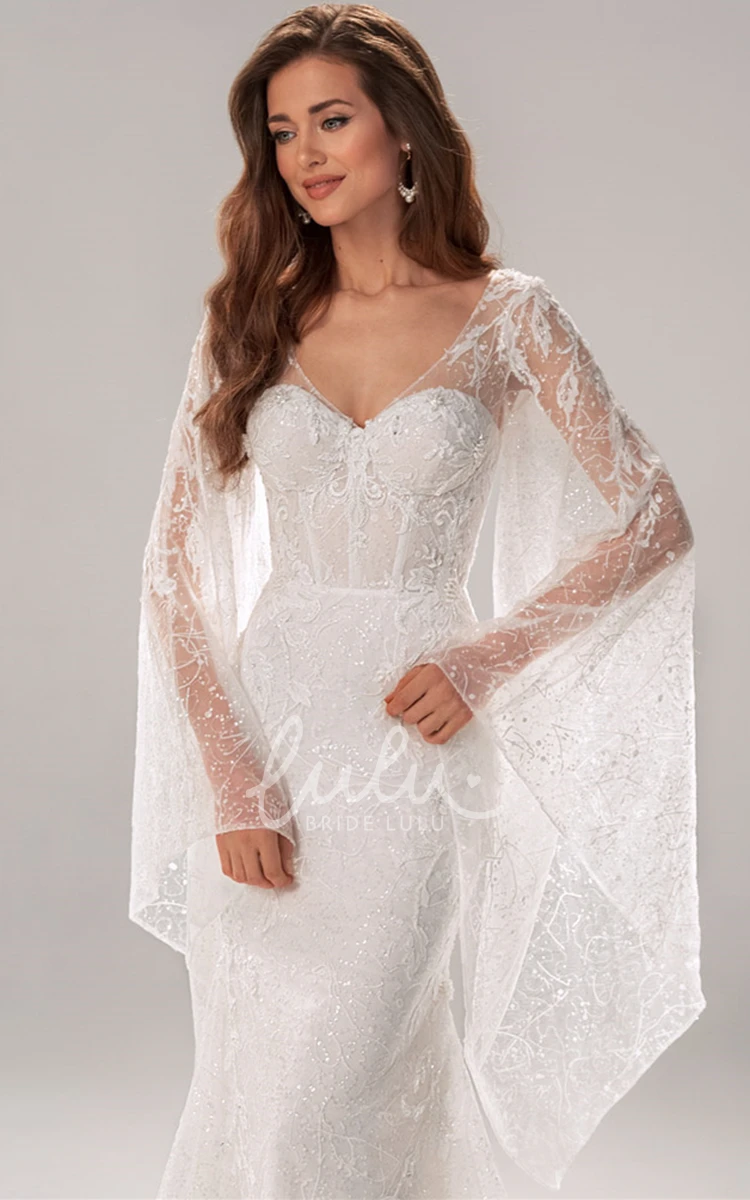 Romantic Lace Tulle Sweetheart Wedding Dress with Appliques Sheath Style