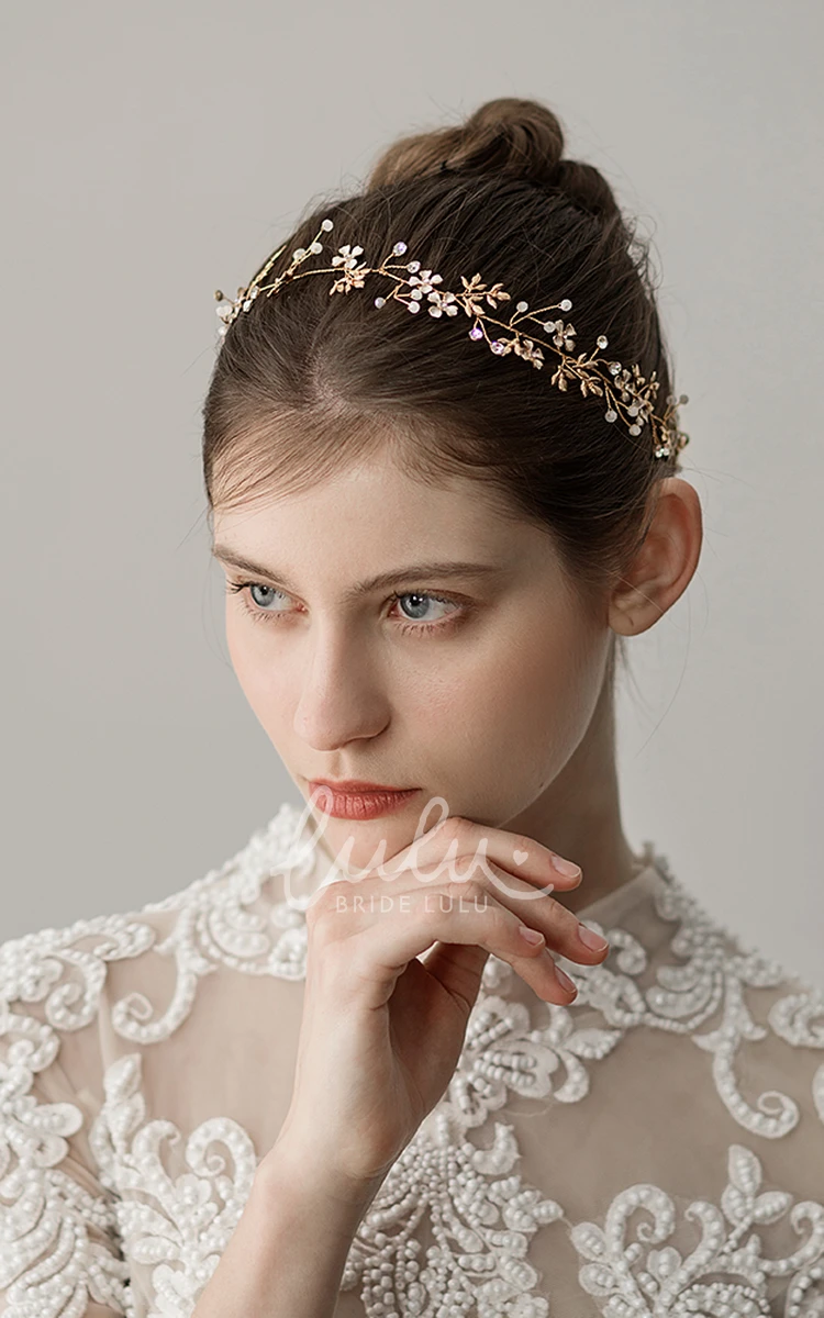 Forest Style Golden Rhinestone Hairbands