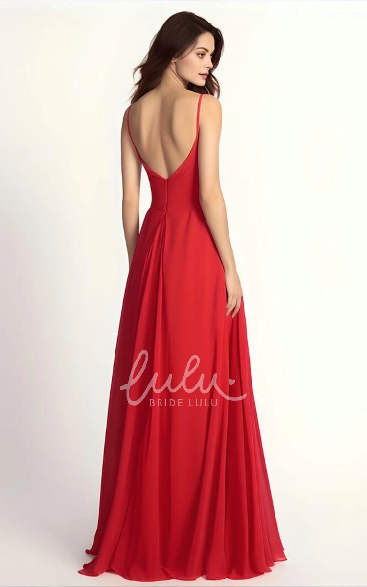 Casual A-Line Chiffon Bridesmaid Dress with Halter Neck and Split Front 2024 Classy