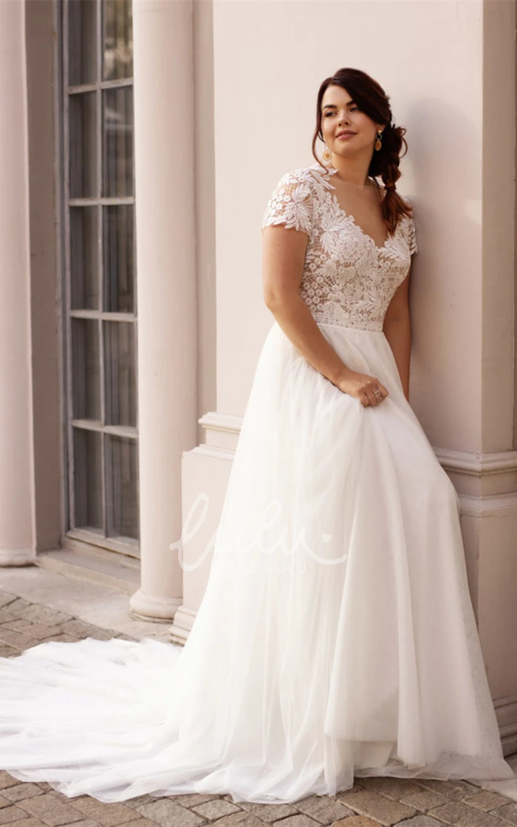 Romantic Lace Bateau Court Train Wedding Dress with Ruching Romantic Wedding Dress 2024 Women's Elegant Casual