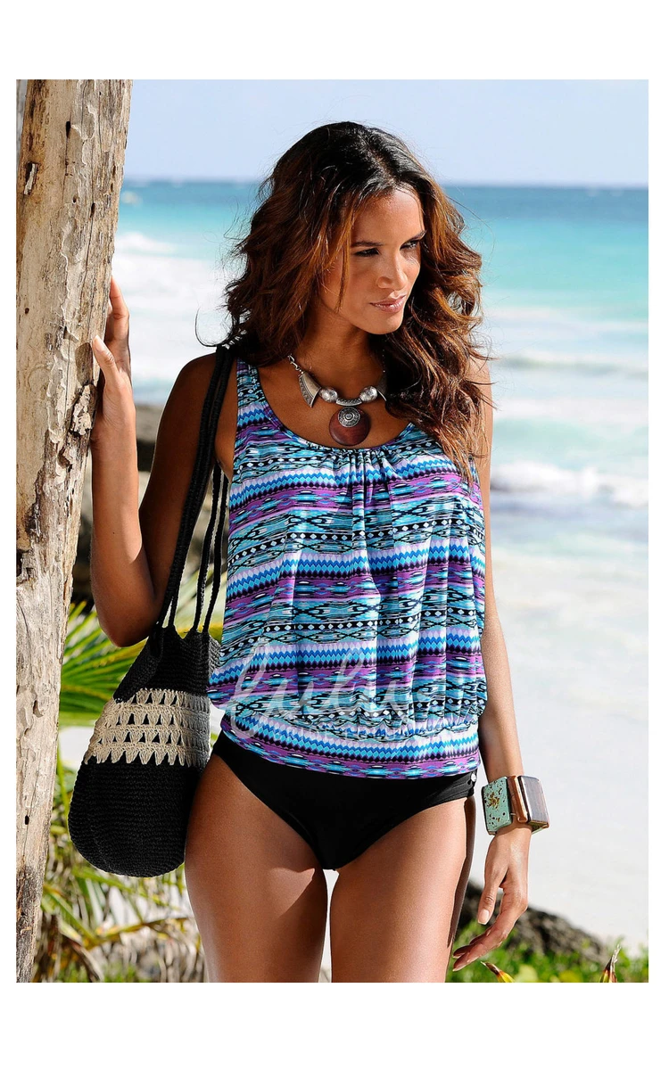 Romantic Boho Top Tankini Set