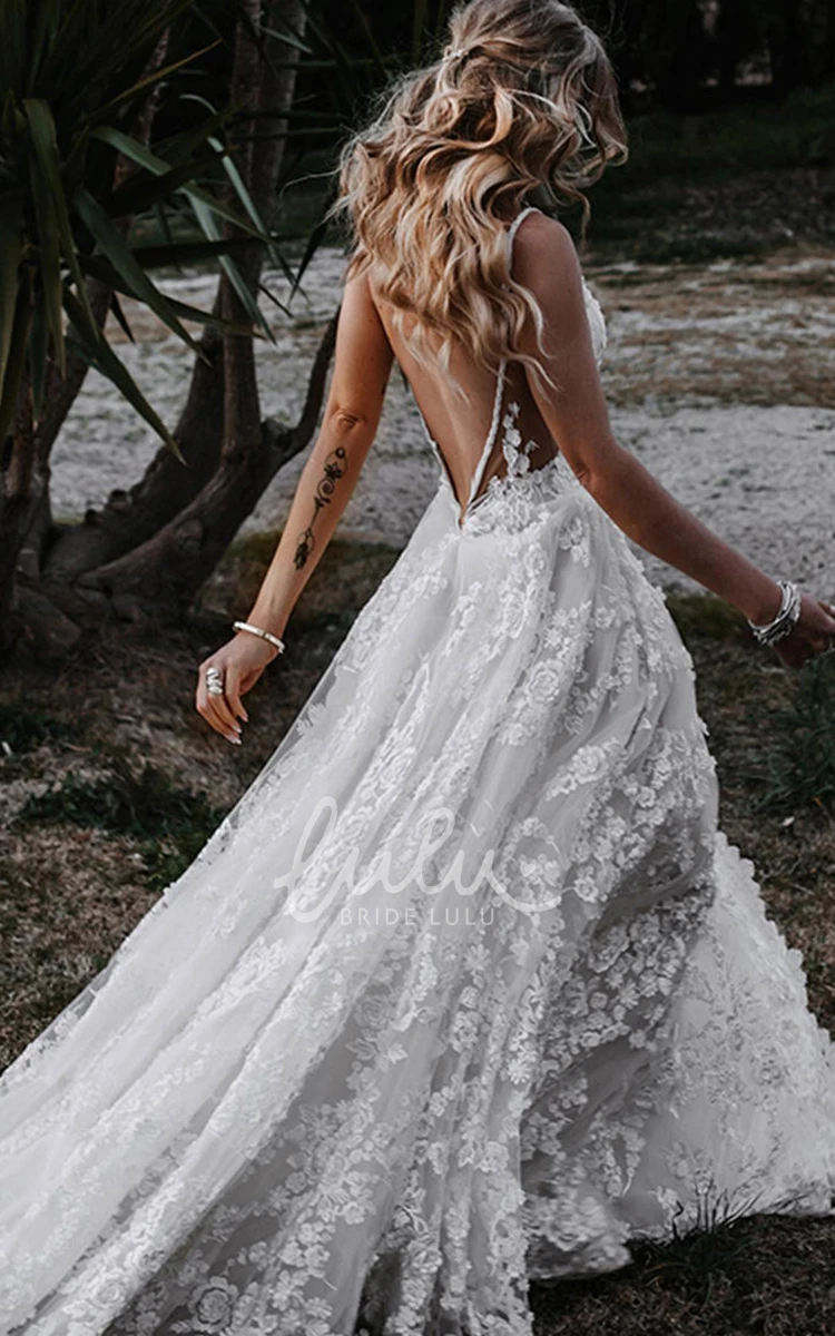 Split Front Wedding Dress