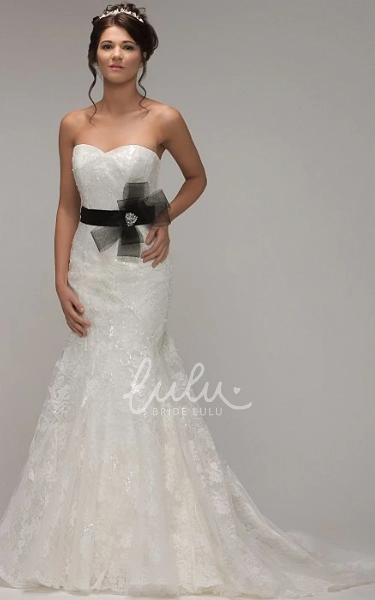 Lace Sweetheart Wedding Dress with Corset Back Sheath