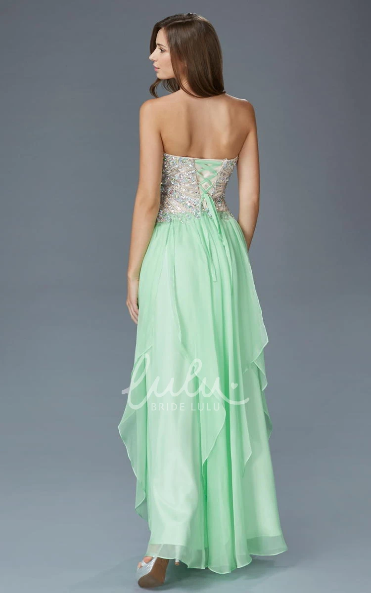 Chiffon A-Line Formal Dress with Sweetheart Neckline and Draping