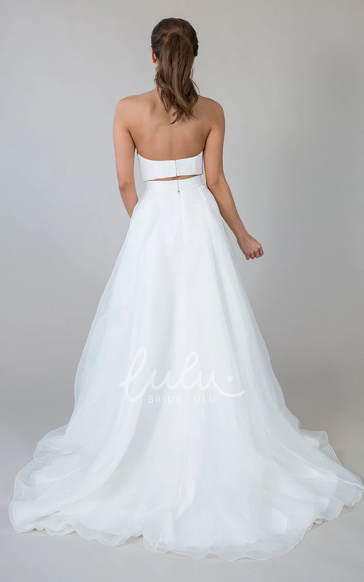 Chiffon Sweetheart Floor-Length Wedding Dress with Zipper