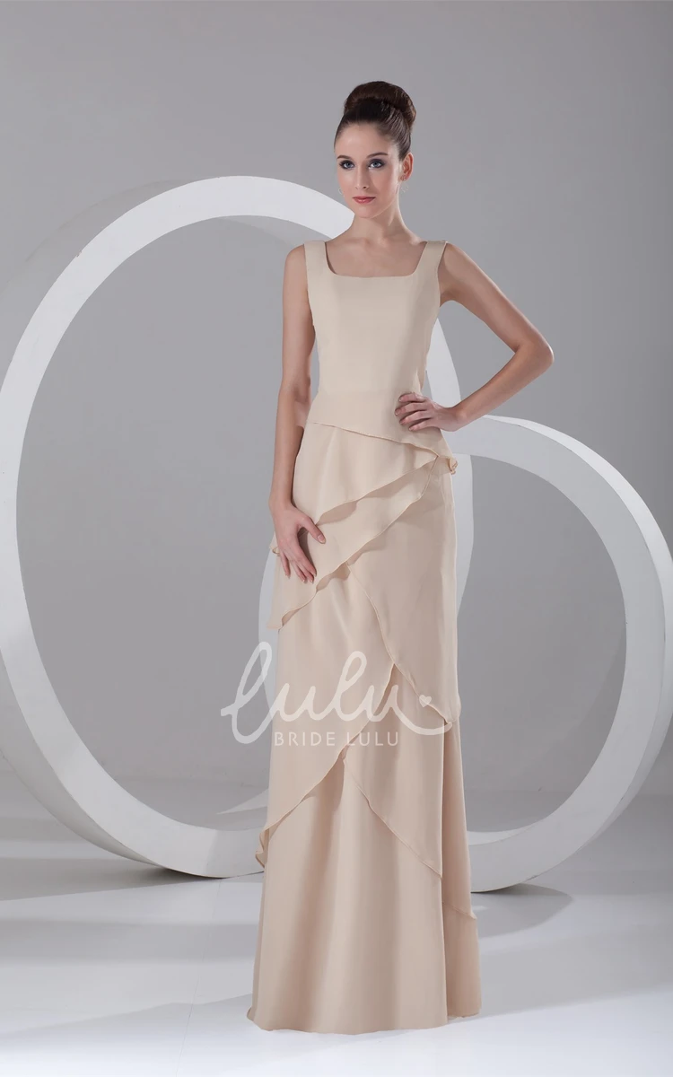 Sleeveless Layered Chiffon Dress V-necked & Flowy