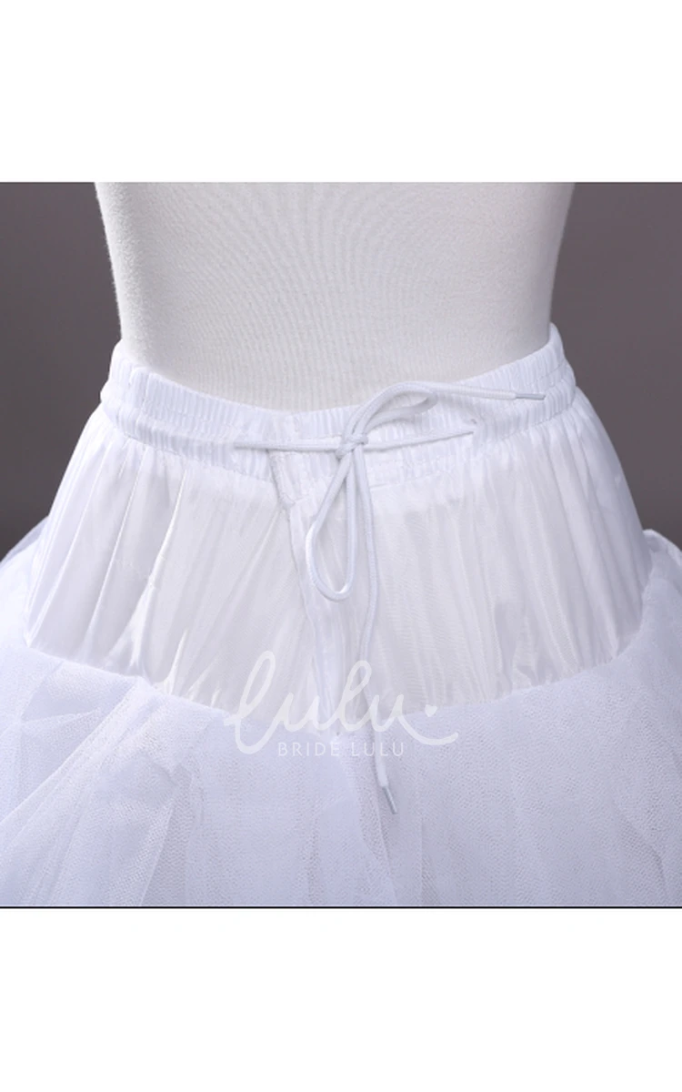 4 Tiers Tutu Tulle Long Dress Petticoat without Steel Ring and Trace