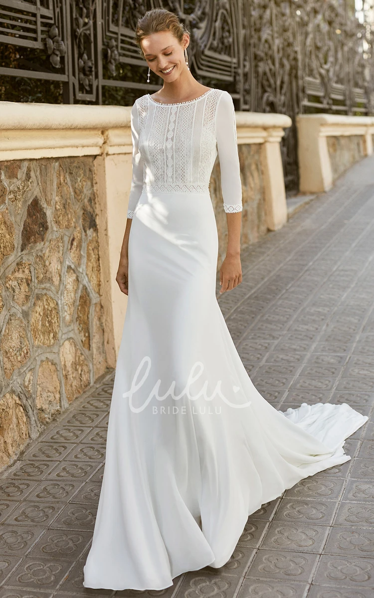 Tulle A-Line Garden Wedding Dress with Appliques and Deep-V Neckline