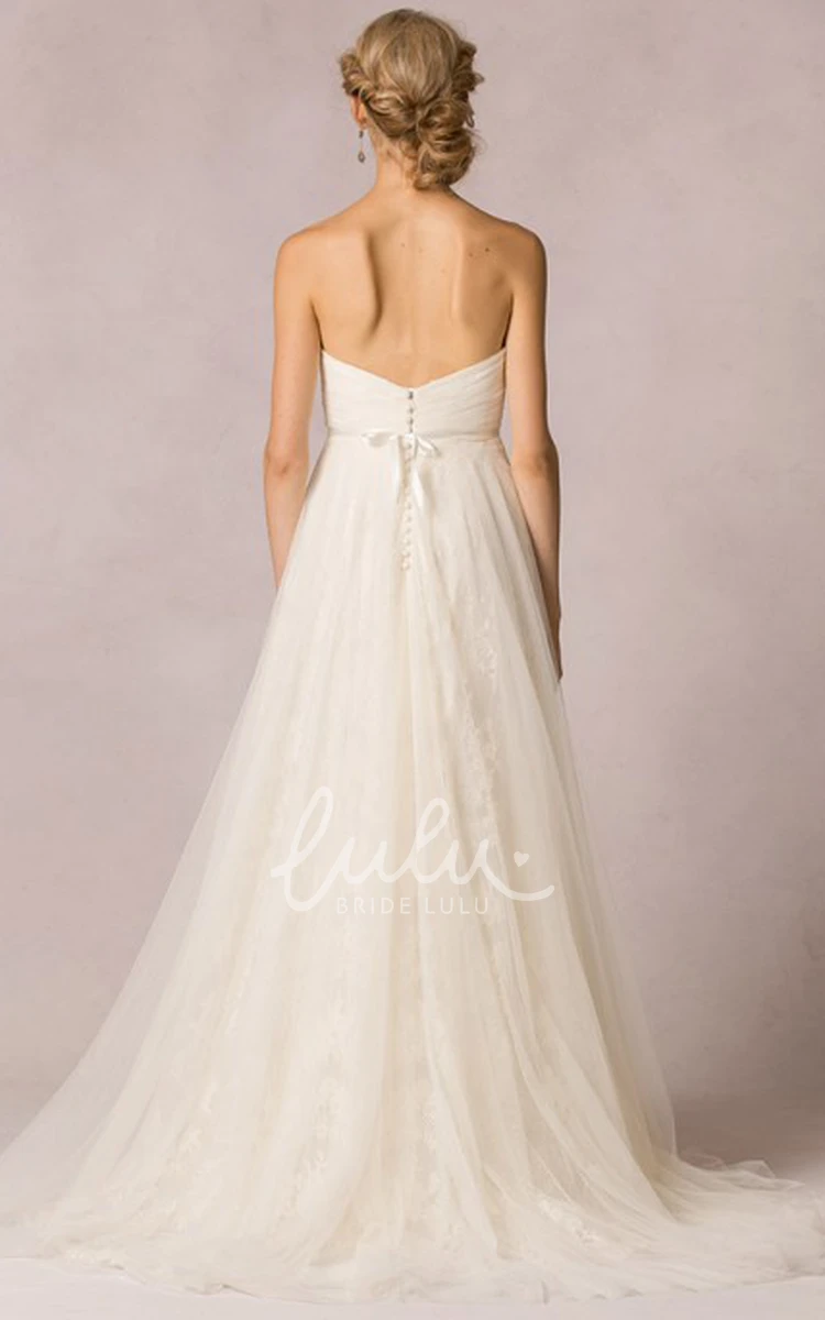 Sweetheart Tulle Floor-Length Wedding Dress Classic Bridal Gown