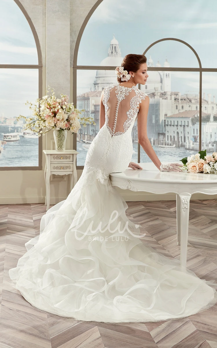 Mermaid Lace Wedding Dress with Sweetheart Neckline and Court Train Stunning Bridal Gown