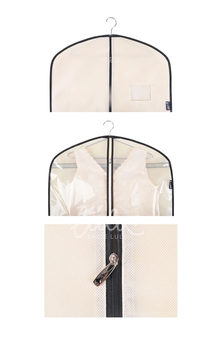 Non-woven Garment Bag with PE Front for Wedding Dress Storage