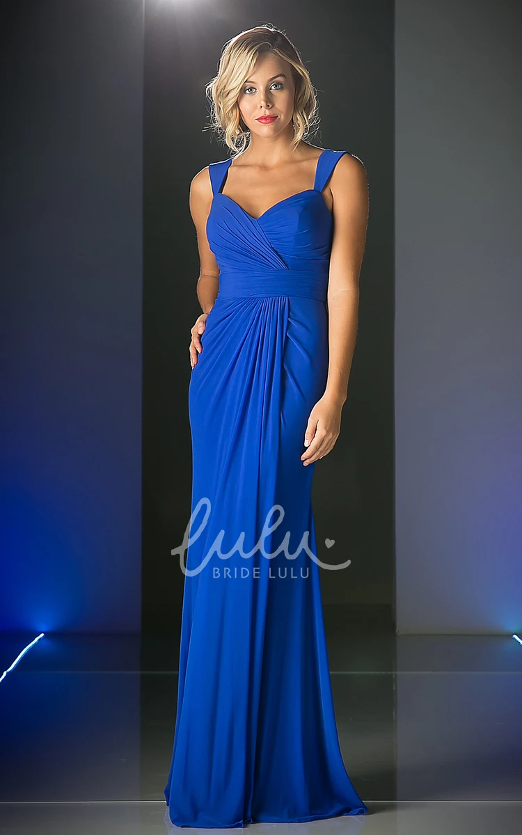 Sleeveless Chiffon Formal Dress with Criss Cross and Draping