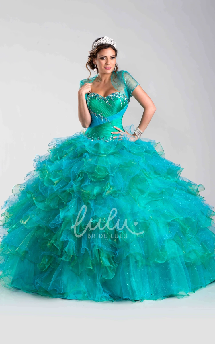 Picturesque Ball Gown with Sequin Embellishment and Sweetheart Neckline Elegant Dress