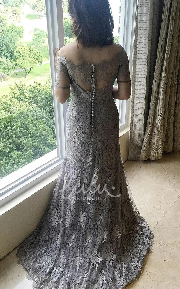 Lace Mermaid Formal Dress with Appliques Delicate Prom Dress