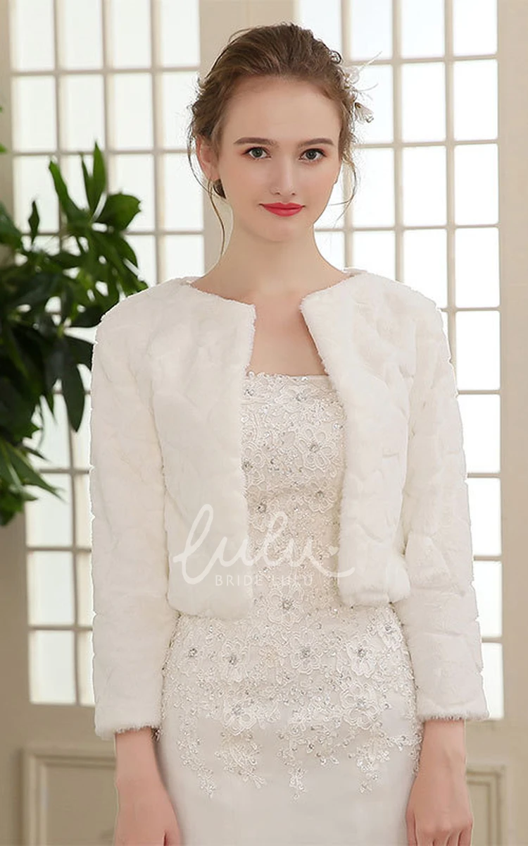 Simple Wedding Dress Jacket Long Sleeve & Chic