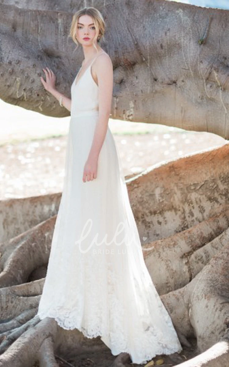 Sleeveless Appliqued Tulle&Lace Sheath Wedding Dress Elegant Bridal Gown