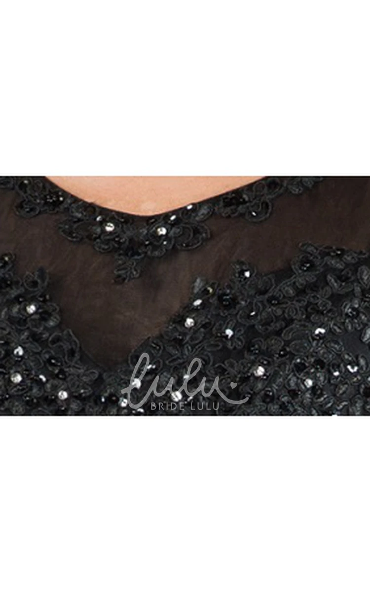 Applique Top Chiffon Long Mother Of The Bride Dress With Crystal Details Unique Formal Dress