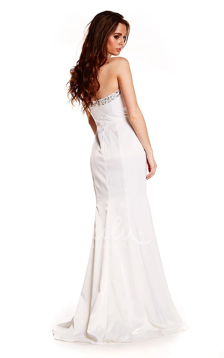 Sweetheart Beaded Chiffon Prom Dress with Train Sleeveless 2024