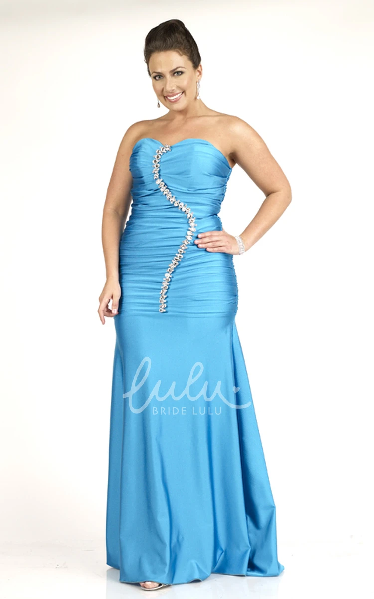 Sleeveless Sweetheart Sheath Formal Dress with Satin Ruching and Broach