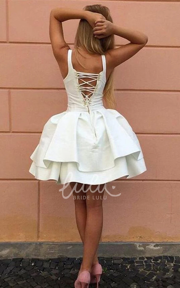 Satin Sweetheart Sleeveless Ball Gown Prom Dress with Ruffles and Tiers