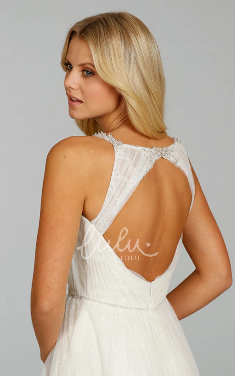 Lace Dress with Keyhole Back Refined Bridesmaid Dress