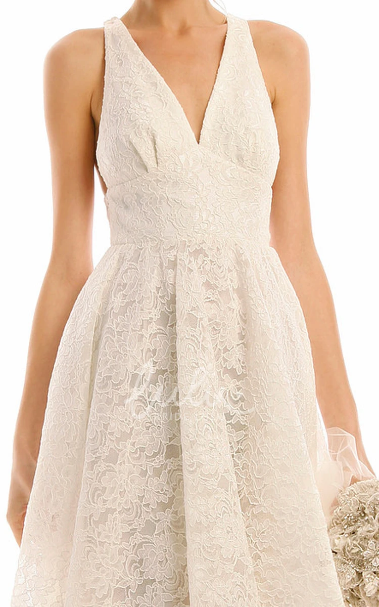 Maxi Lace V-Neck Wedding Dress with Straps