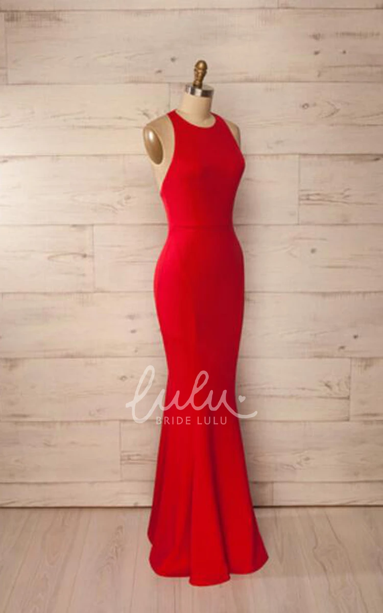 Sexy Backless Mermaid Prom Dress Long Party Gown Sleeveless