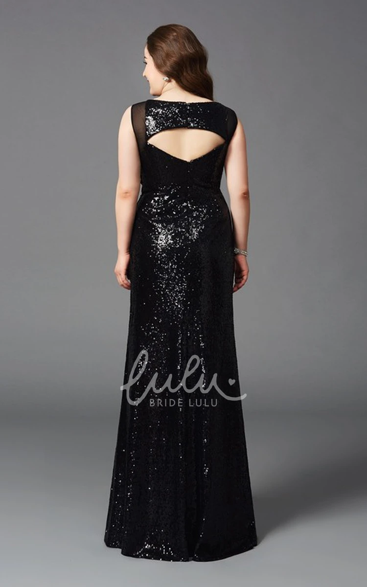 Mermaid Sequins Keyhole Prom Dress