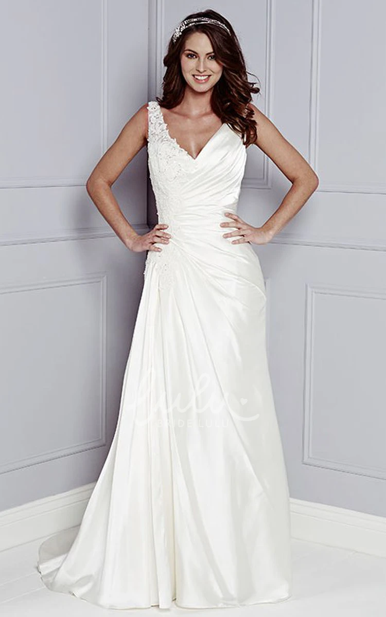 Sleeveless Tulle Mermaid Wedding Dress with Applique and Straps