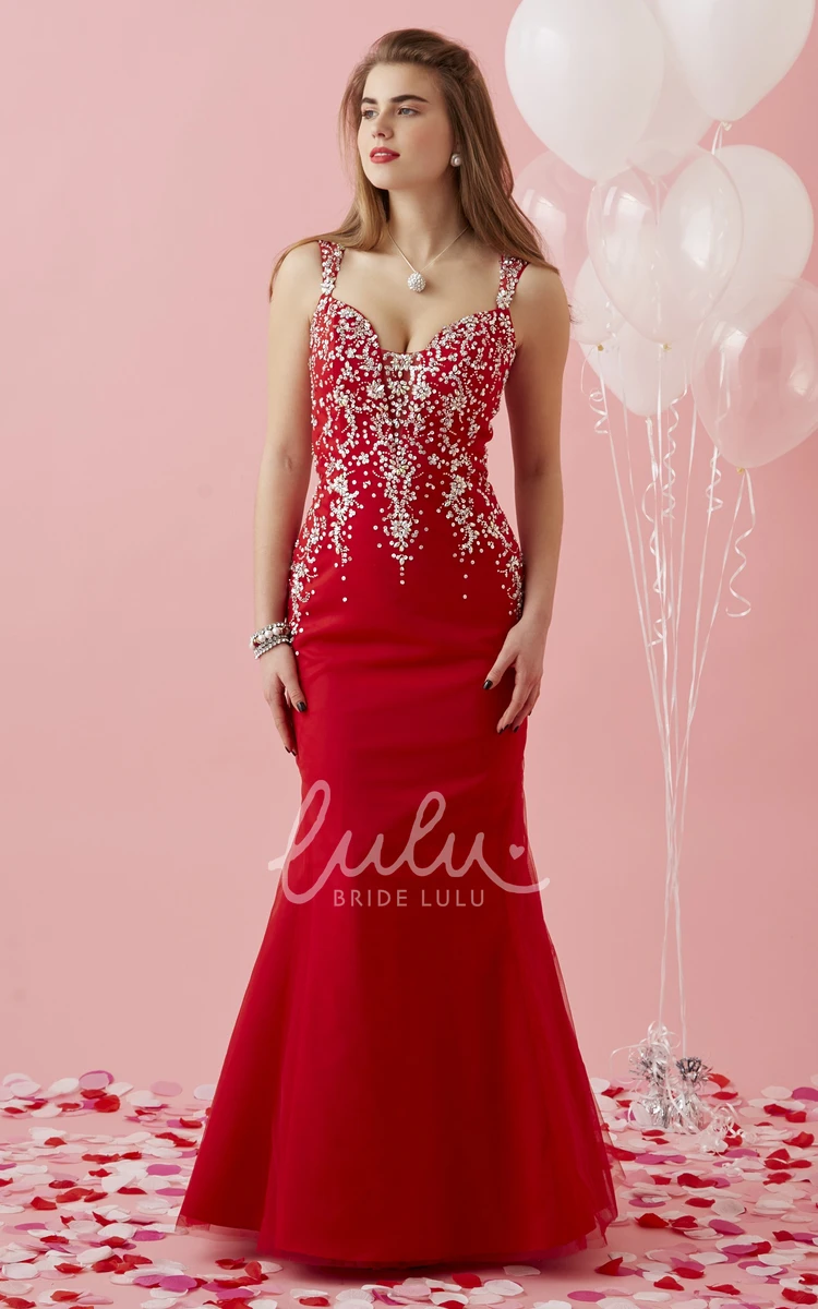 Keyhole Trumpet Prom Dress with Beaded Detailing