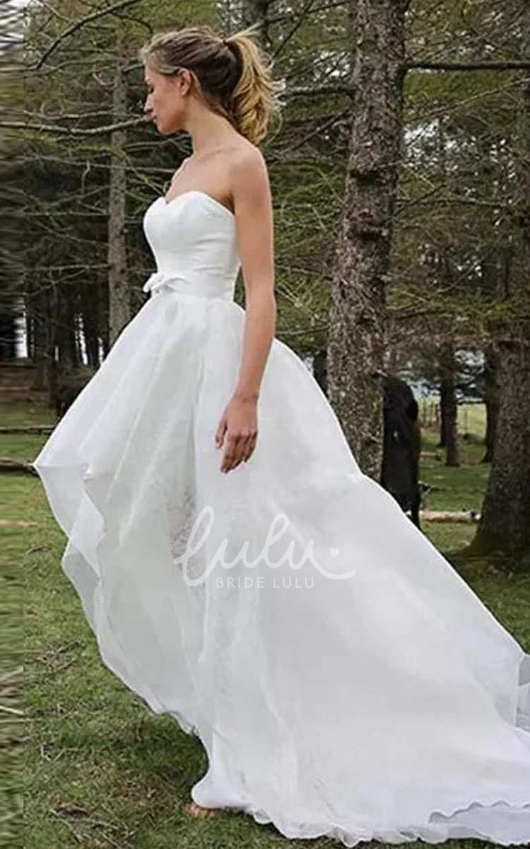 Chiffon A-Line Wedding Dress with Sweetheart Neckline