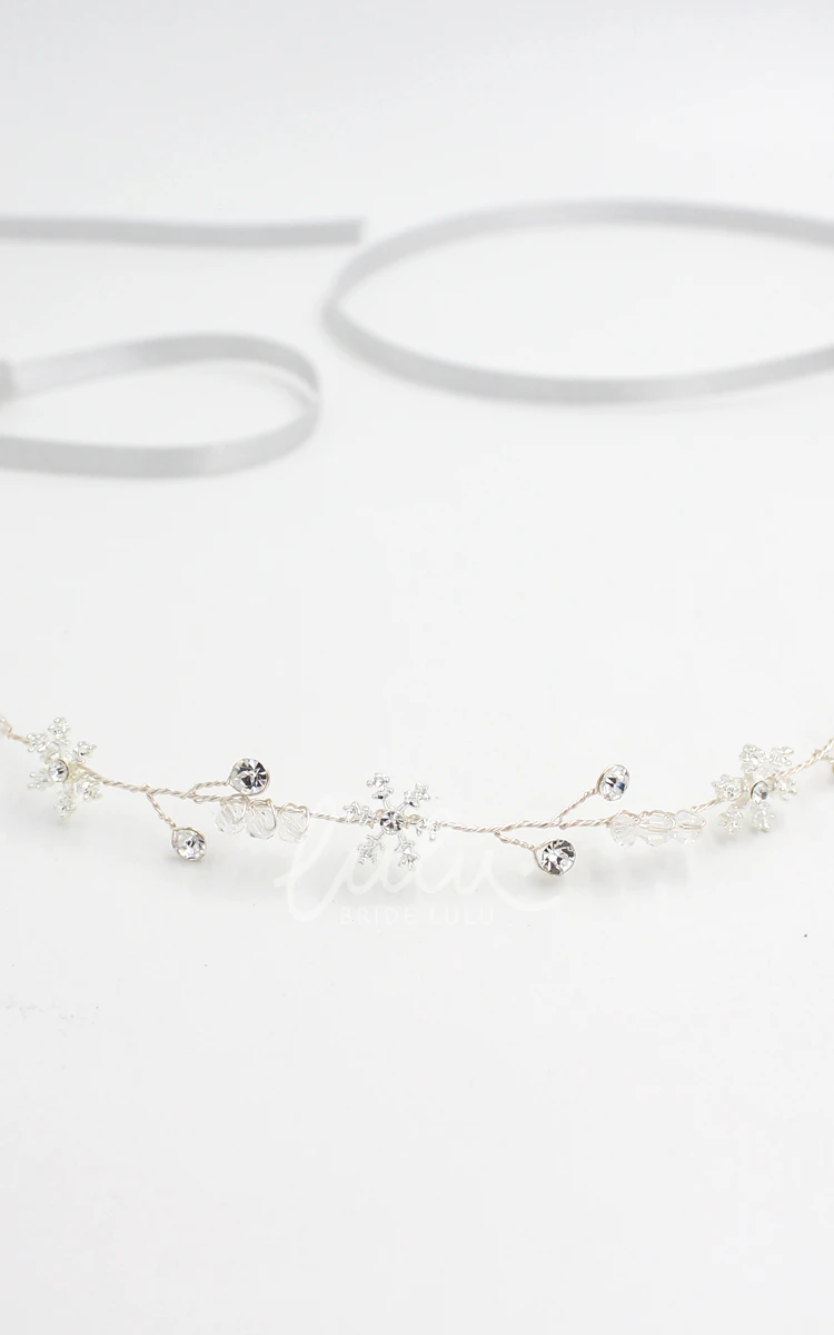Handmade Elegant Silver Flower Headbands