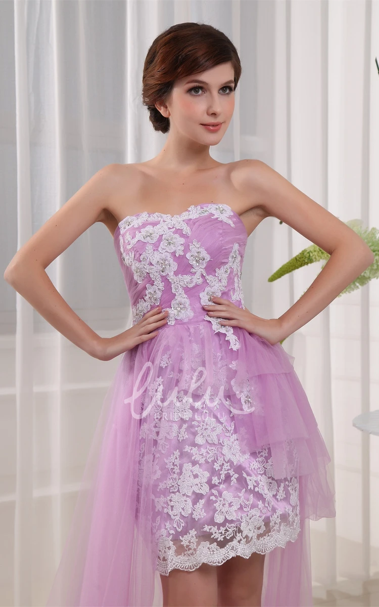 Sleeveless Fitted Short Tulle Dress with Elegant Appliques