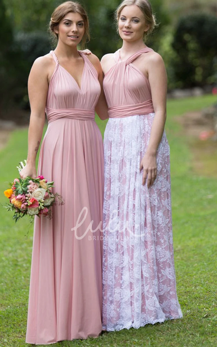 Ruched Short Sleeve Chiffon Bridesmaid Dress With Bow Strapped Chiffon Bridesmaid Dress with Bow and Ruched Design