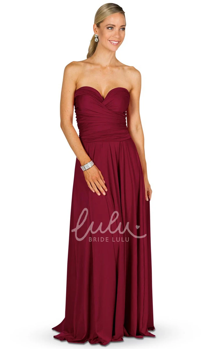 Halter Sleeveless Chiffon Bridesmaid Dress with Ruching Modern Convertible Style